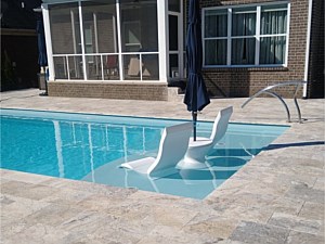 Pool Decking w/ Travertine